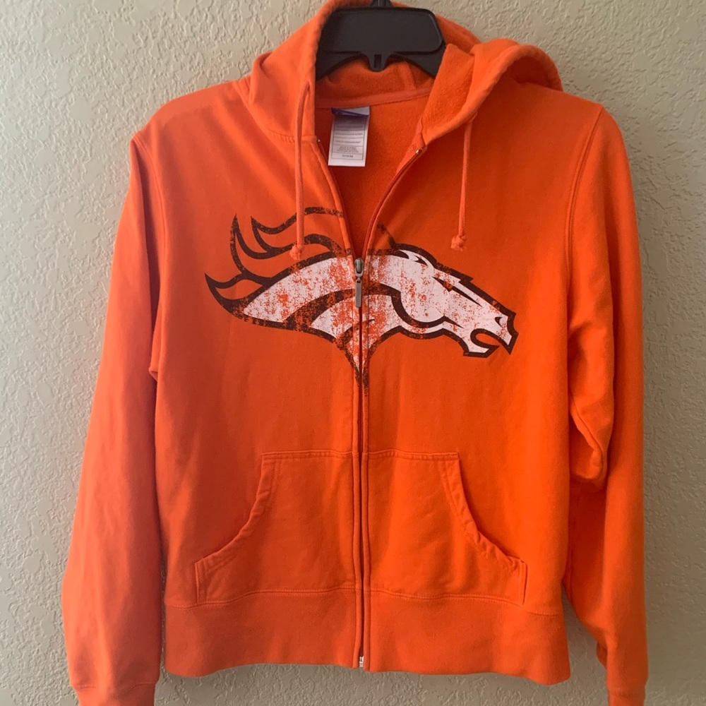 Denver Bronco zippered hoodie